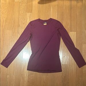 Icebreaker Wool Women's Long Sleeve Top - Deep Purple Plum